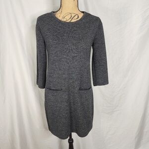 ADRIENNE VITTADINI Size Small Dark Gray Two Pocket Casual Tunic Mini Dress
